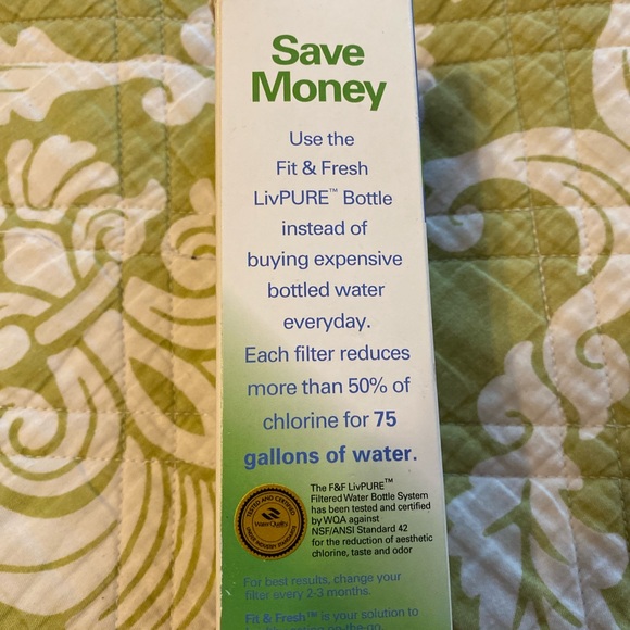 Fit & Fresh Water Bottle Replacement Filters LivPure 2 Filters NWB - Picture 5 of 5